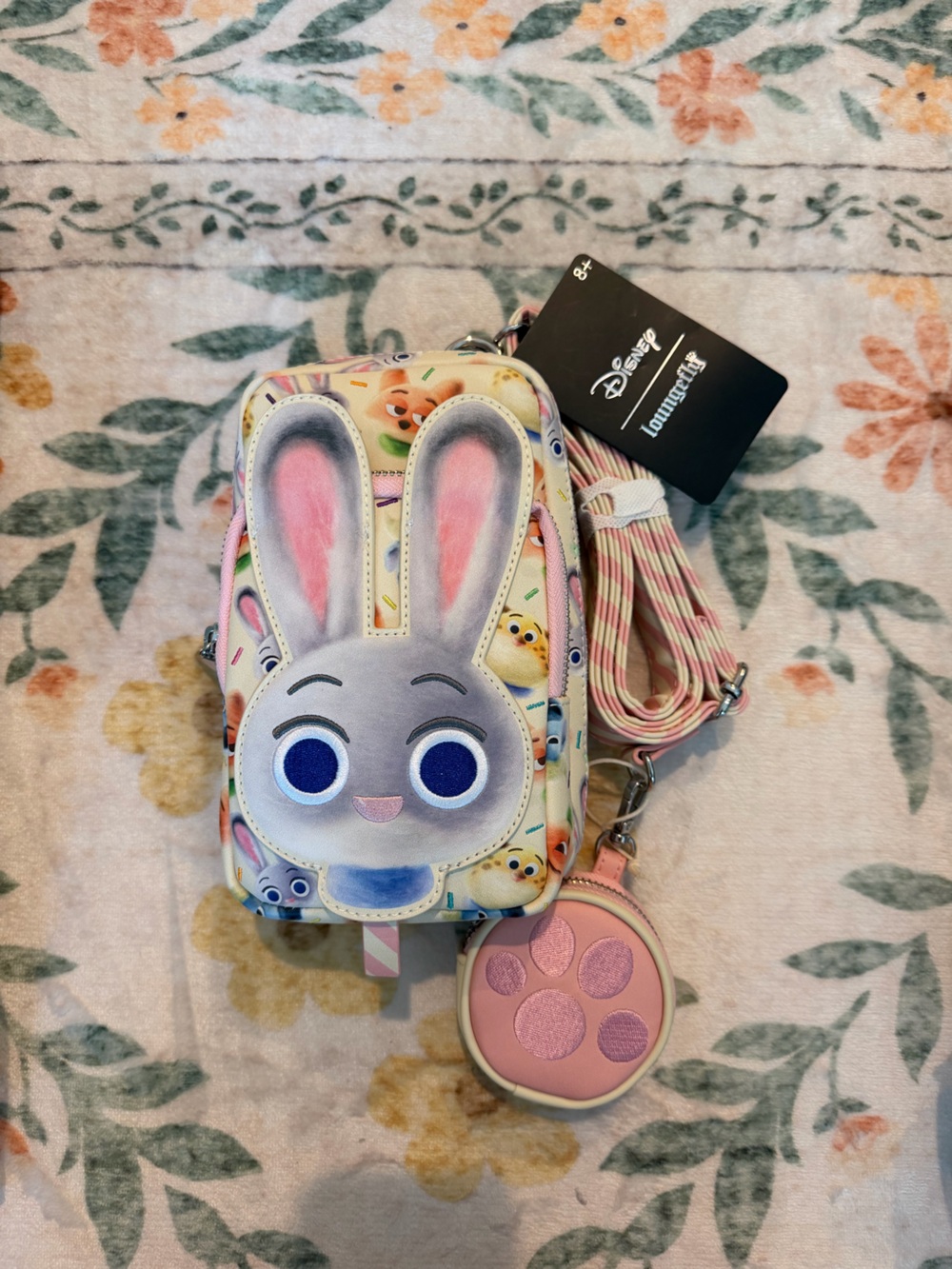 Loungefly Disney Zootopia 2 Cotton Candy Judy Hopps Cell Phone Crossbody Bag - Picture 2 of 3